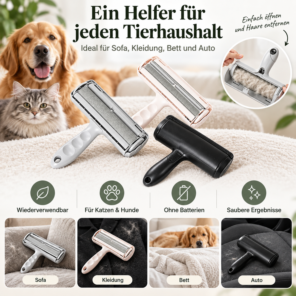 Fellfrei Pro Wiederverwendbarer Tierhaarentferner