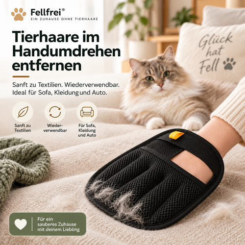 Fellfrei Tierhaarhandschuh für Sofa, Kleidung und Polster